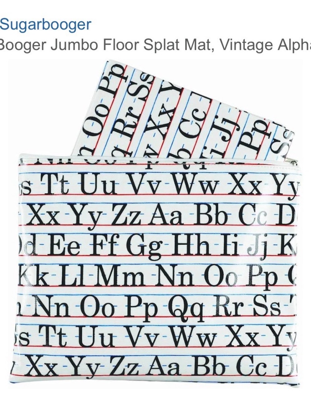 White Alphabet Floor Splat Mat